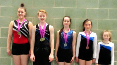 Image: Okehampton Flyers team: Imogen Spooncer, Owen Pitman, Madison Vine, Miya Porter, Bethan Honey
