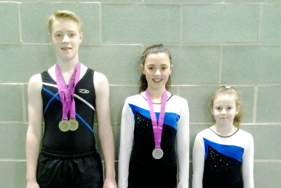 Image: Owen Pitman, Miya Porter, Bethan Honey: Bath regionals Feb 2018