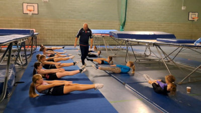 Olympic Coach Works With Okehampton Flyers Gymnasts